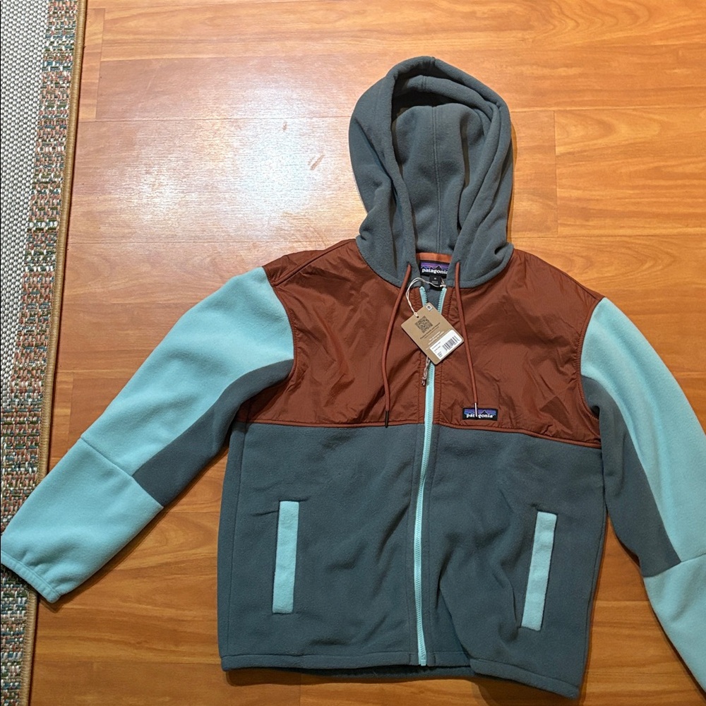 Patagonia Rust and Gray Hooded Jacket